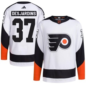 Men's Adidas Philadelphia Flyers Eric Desjardins White Reverse Retro 2.0 Jersey - Authentic
