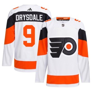 Men's Adidas Philadelphia Flyers Jamie Drysdale White 2024 Stadium Series Primegreen Jersey - Authentic