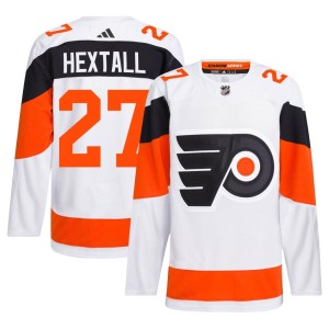 Men's Adidas Philadelphia Flyers Ron Hextall White 2024 Stadium Series Primegreen Jersey - Authentic
