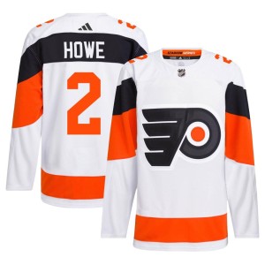 Men's Adidas Philadelphia Flyers Mark Howe White 2024 Stadium Series Primegreen Jersey - Authentic