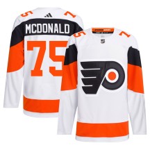 Men's Adidas Philadelphia Flyers Hunter McDonald White 2024 Stadium Series Primegreen Jersey - Authentic