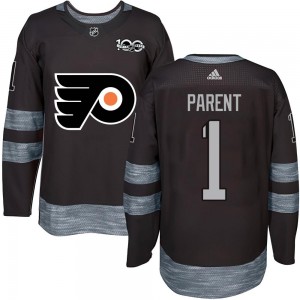 Youth Philadelphia Flyers Bernie Parent Black 1917-2017 100th Anniversary Jersey - Authentic