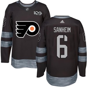 Youth Philadelphia Flyers Travis Sanheim Black 1917-2017 100th Anniversary Jersey - Authentic