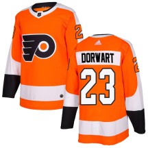 Men's Adidas Philadelphia Flyers Karsen Dorwart Orange Home Jersey - Authentic