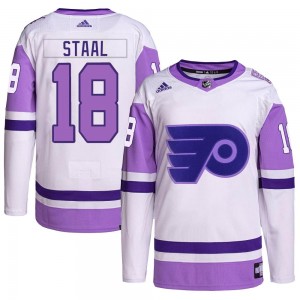 Youth Adidas Philadelphia Flyers Marc Staal White/Purple Hockey Fights Cancer Primegreen Jersey - Authentic
