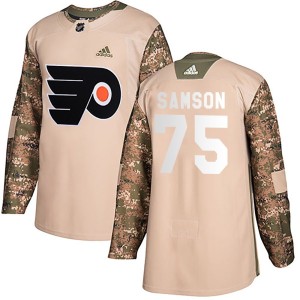 Youth Adidas Philadelphia Flyers Ethan Samson Camo Veterans Day Practice Jersey - Authentic