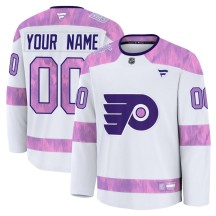 Youth Fanatics Philadelphia Flyers Custom White Custom 2024 Hockey Fights Cancer Practice Jersey - Premium