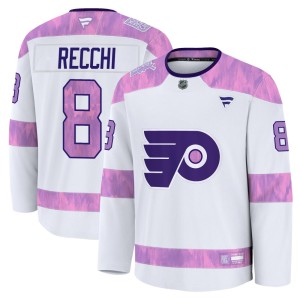 Youth Fanatics Philadelphia Flyers Mark Recchi White 2024 Hockey Fights Cancer Practice Jersey - Premium