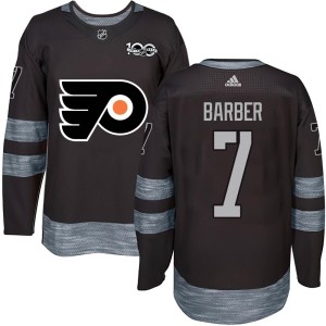 Men's Philadelphia Flyers Bill Barber Black 1917-2017 100th Anniversary Jersey - Authentic