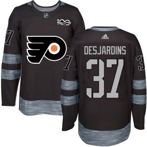 Men's Philadelphia Flyers Eric Desjardins Black 1917-2017 100th Anniversary Jersey - Authentic