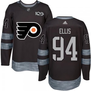 Men's Philadelphia Flyers Ryan Ellis Black 1917-2017 100th Anniversary Jersey - Authentic