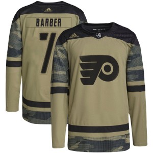 Men's Adidas Philadelphia Flyers Bill Barber Camo Military Appreciation Practice Jersey - Authentic