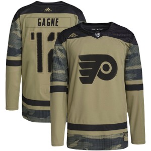 Men's Adidas Philadelphia Flyers Simon Gagne Camo Military Appreciation Practice Jersey - Authentic