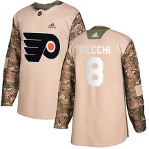 Men's Adidas Philadelphia Flyers Mark Recchi Camo Veterans Day Practice Jersey - Authentic