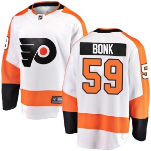 Youth Fanatics Branded Philadelphia Flyers Oliver Bonk White Away Jersey - Breakaway