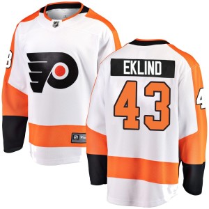 Youth Fanatics Branded Philadelphia Flyers Oscar Eklind White Away Jersey - Breakaway