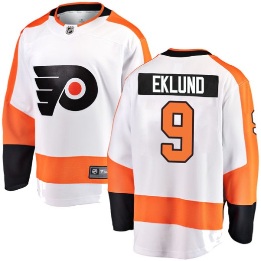 Men's Fanatics Branded Philadelphia Flyers Pelle Eklund White Away Jersey - Breakaway
