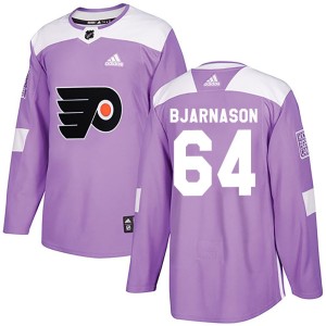 Youth Adidas Philadelphia Flyers Carson Bjarnason Purple Fights Cancer Practice Jersey - Authentic