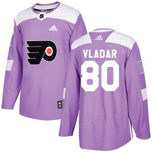 Youth Adidas Philadelphia Flyers Dan Vladar Purple Fights Cancer Practice Jersey - Authentic