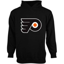 Youth Philadelphia Flyers Black Men's Old Time Hockey Big Logo Fleece Pullover Hoodie - -
